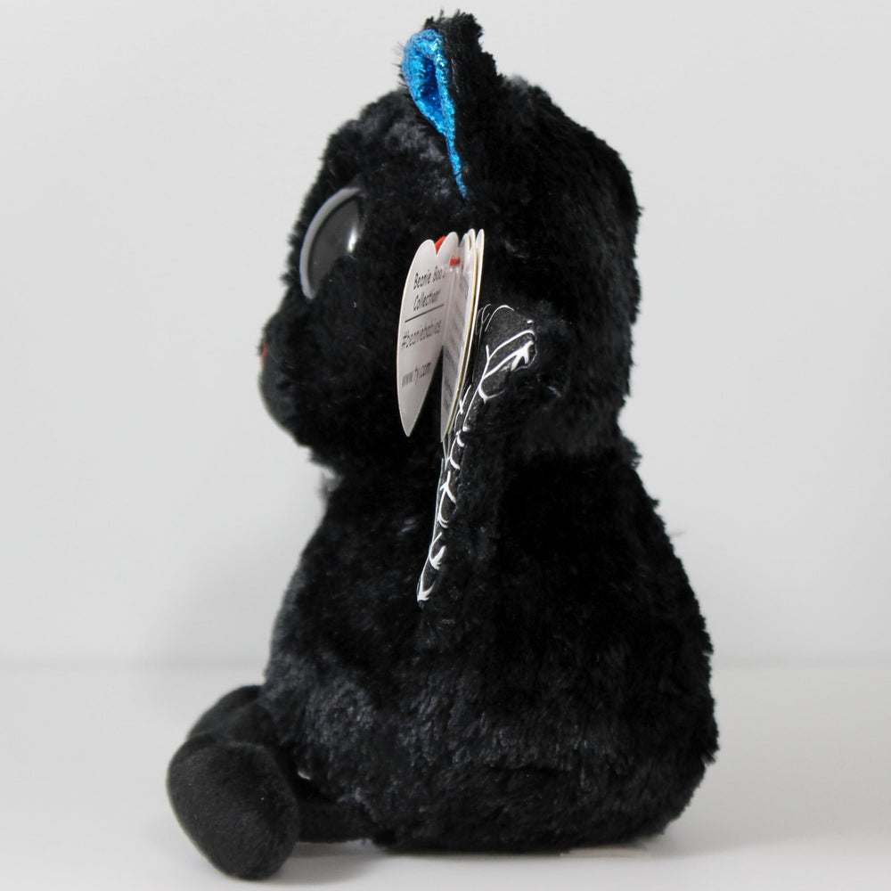 Ty Batrick bat plush side view highlights compact size for shelves.