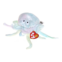 TY Beanie Babies Goochy the Jellyfish plush with soft velvet and 10 tentacles, ideal for cuddles