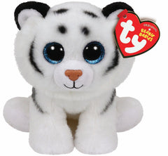 Ty Beanie Babies Tundra white tiger, 6-inch plush, cuddly companion for play and display.