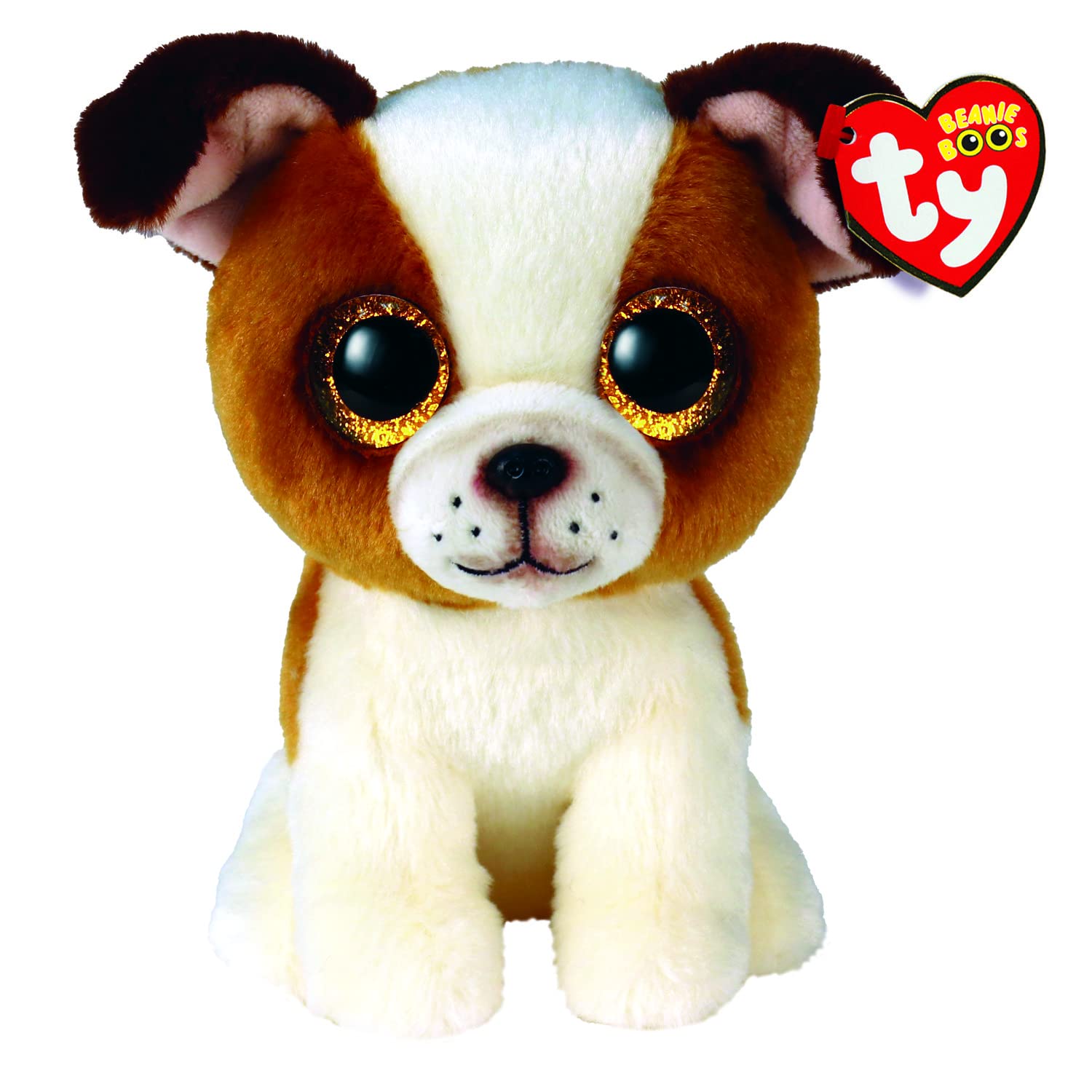 Ty Beanie Boo Hugo bulldog 15 cm cuddly plush for bedtime and play.