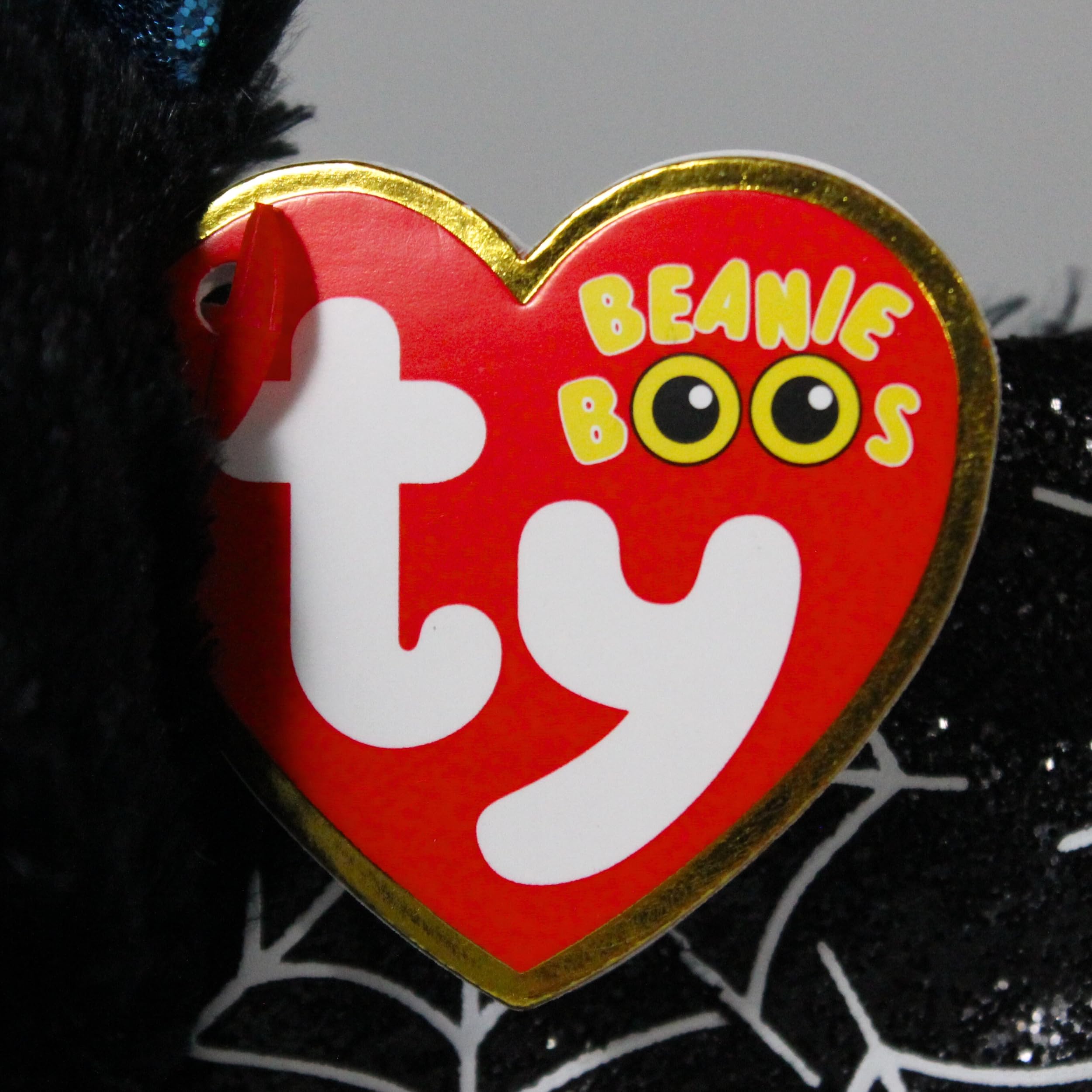 Ty Beanie Boos Batrick tag closeup reveals mint tags and collectibility.