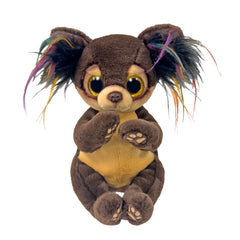 TY Beanie Boos Toffee Chihuahua with glitter eyes for cuddling and display.