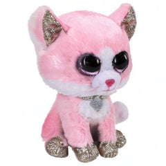 Ty Fiona Cat Beanie Boo pink plush texture ideal for decor and cuddling