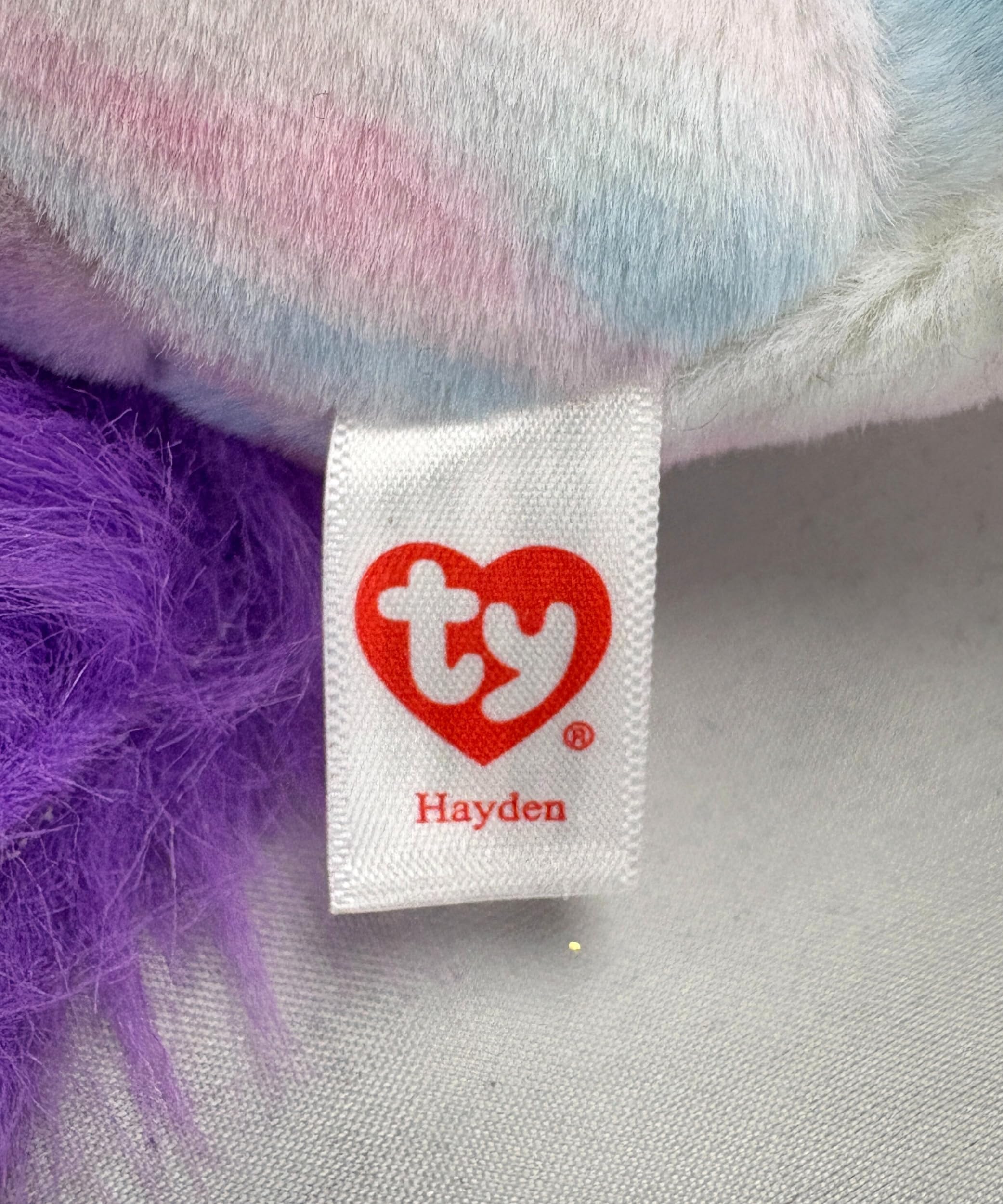 Ty Hayden pastel horse cuddly pose, a safe, soft companion for storytime.