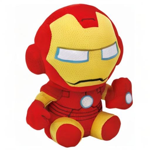 Ty Ironman Plush Yellow tag closeup showing authentic Ty heart label and collectible charm.
