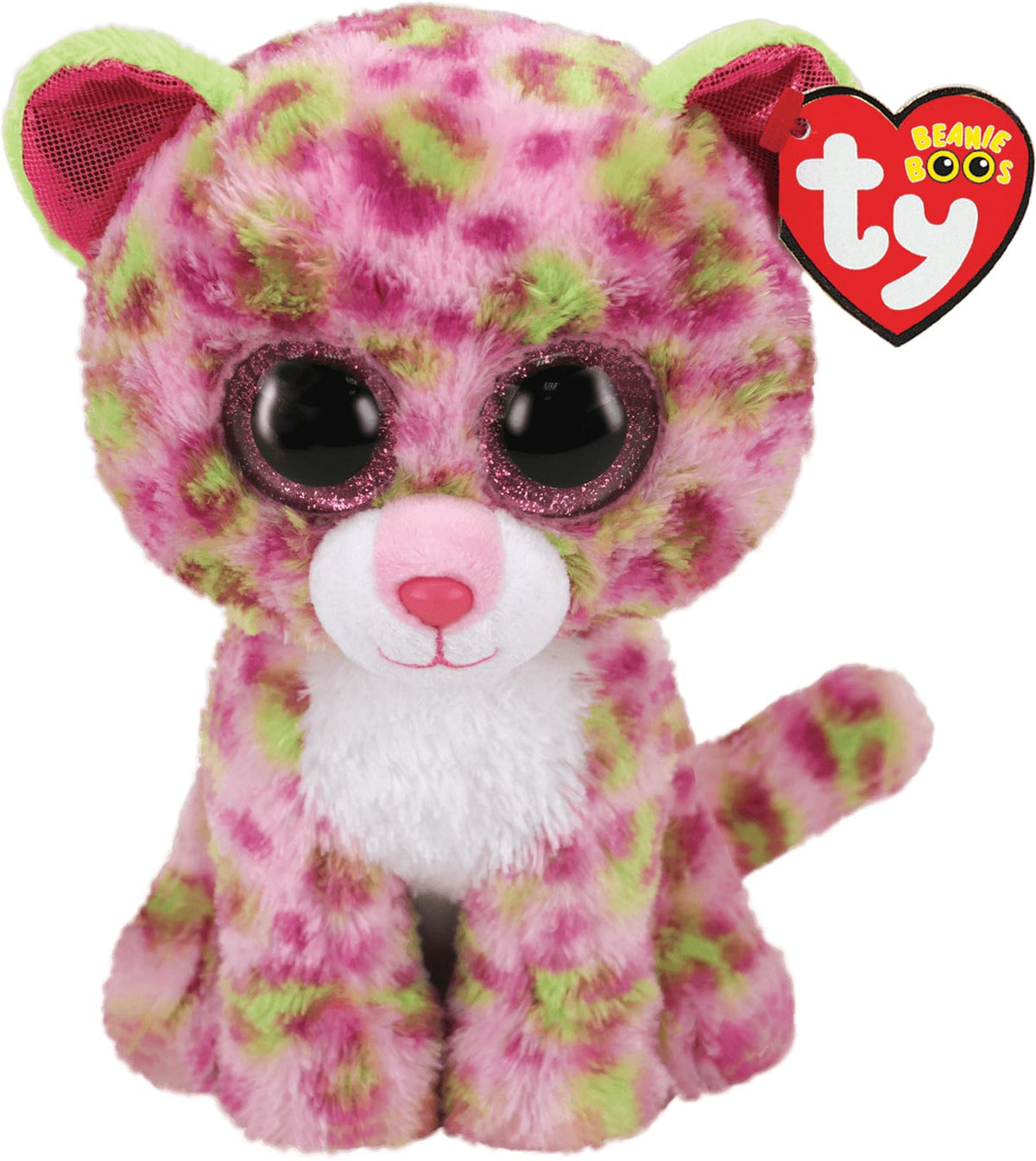 Ty Beanie Boos Lainey leopard plush, 15 cm tall, ready for cuddles.