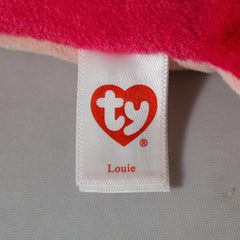 Ty Louie Lobster Beanie Baby packaging with tags, ready for gifting.