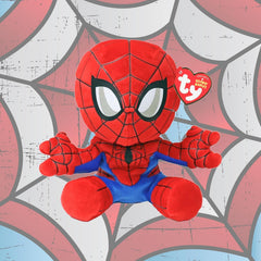 Ty Marvel Spiderman plush full-body view ideal for display and collecting