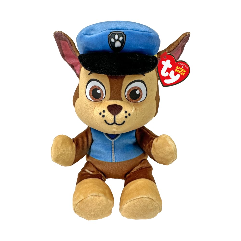 Ty Paw Patrol Chase floppy 20cm plush for cozy cuddles
