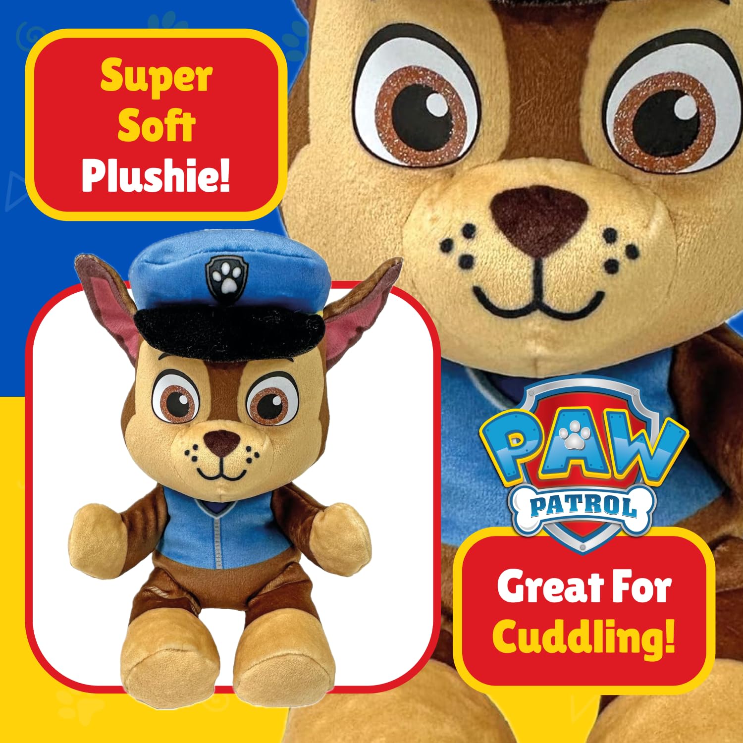 Ty Paw Patrol Chase soft fabric offers gentle hugs