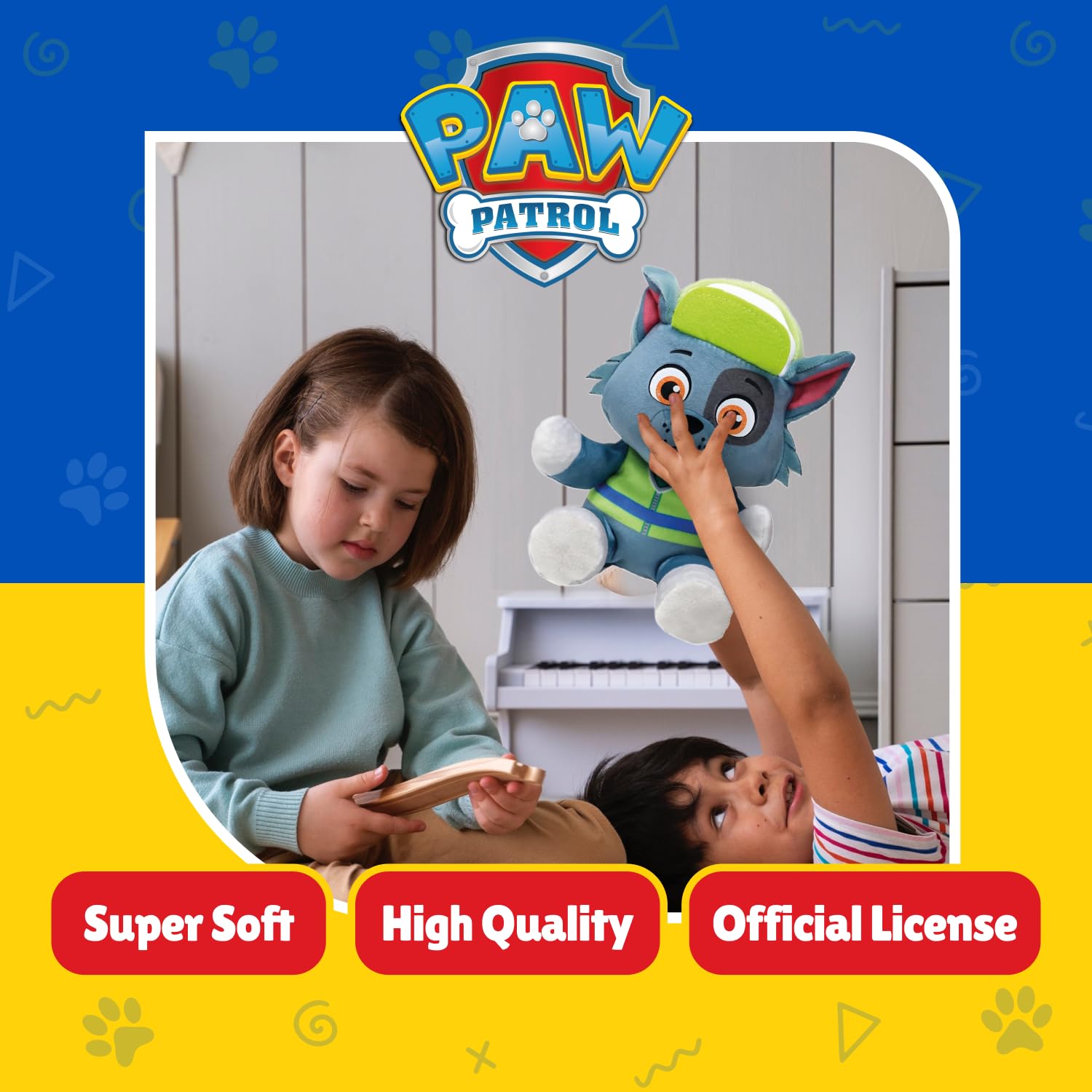 Ty Paw Patrol Rocky heart-tag plush featuring authentic Ty heart tag.