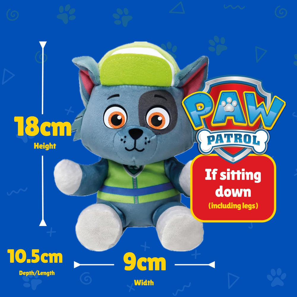 Ty Paw Patrol Rocky silky fur plush delivers soft, comforting touch.