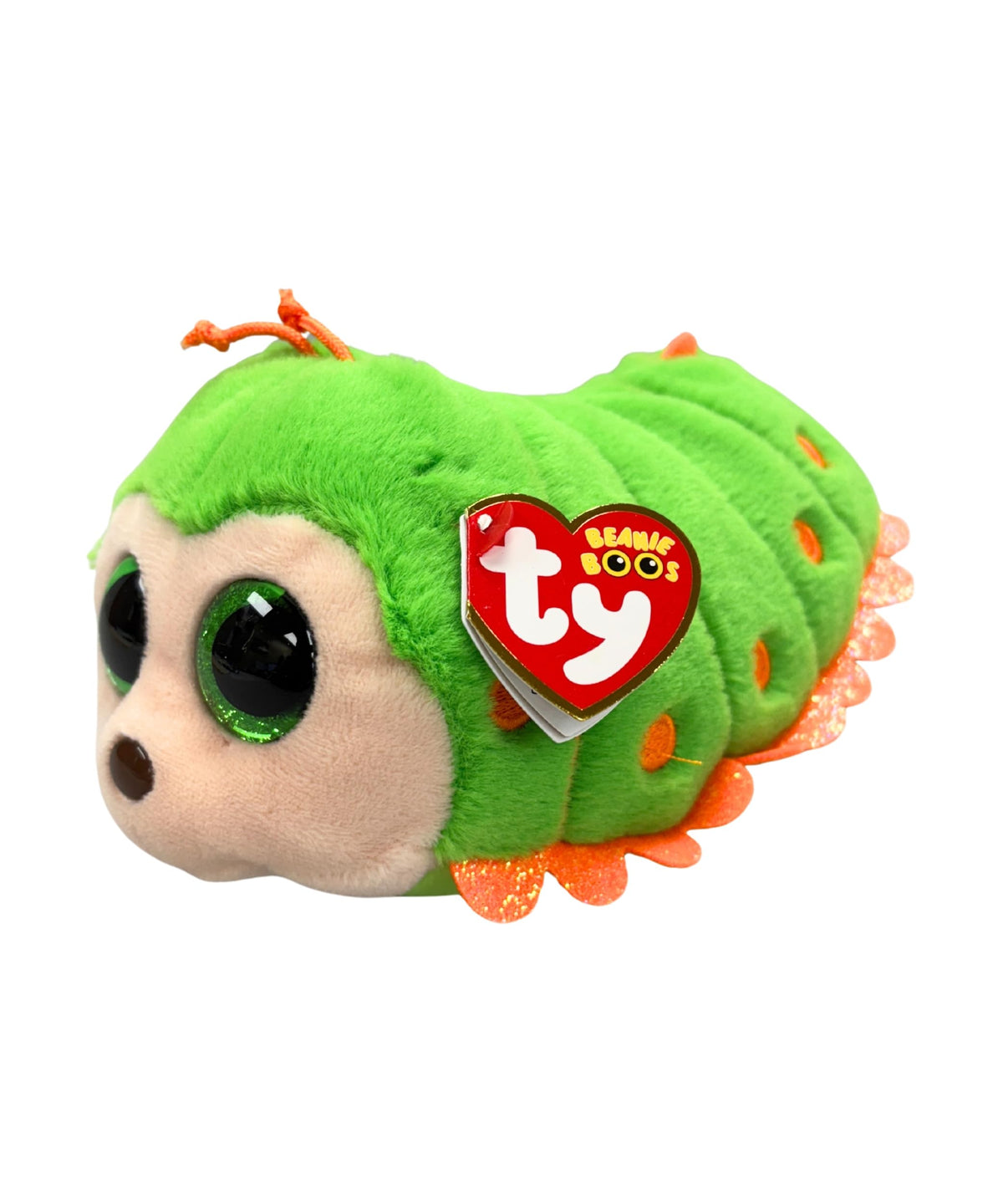 Ty Pilar Beanie Boos mint caterpillar plush, cuddly for playtime