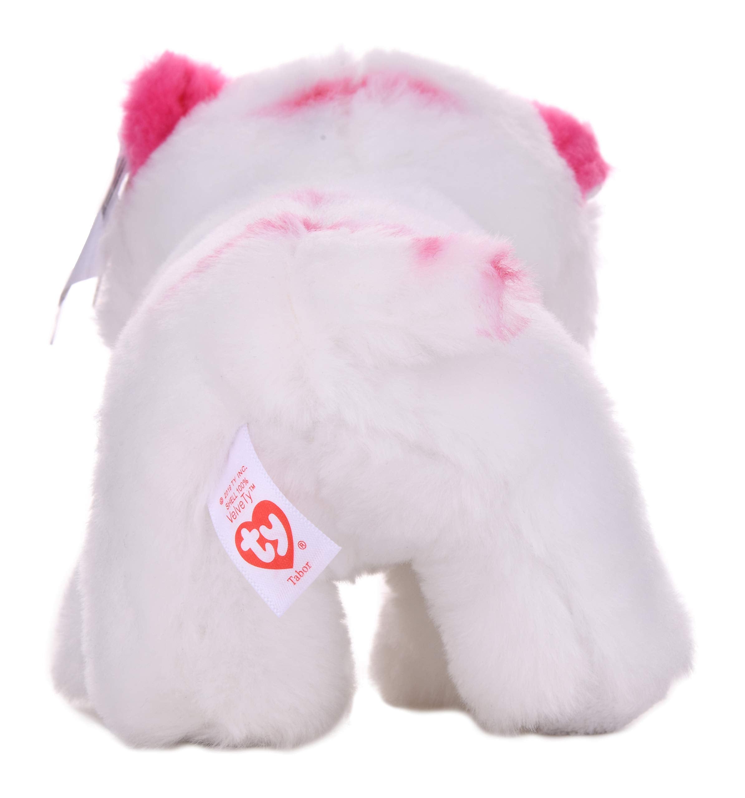 Ty Pink and White Tiger Regular soft colors suit nursery decor and cuddly storytelling.
