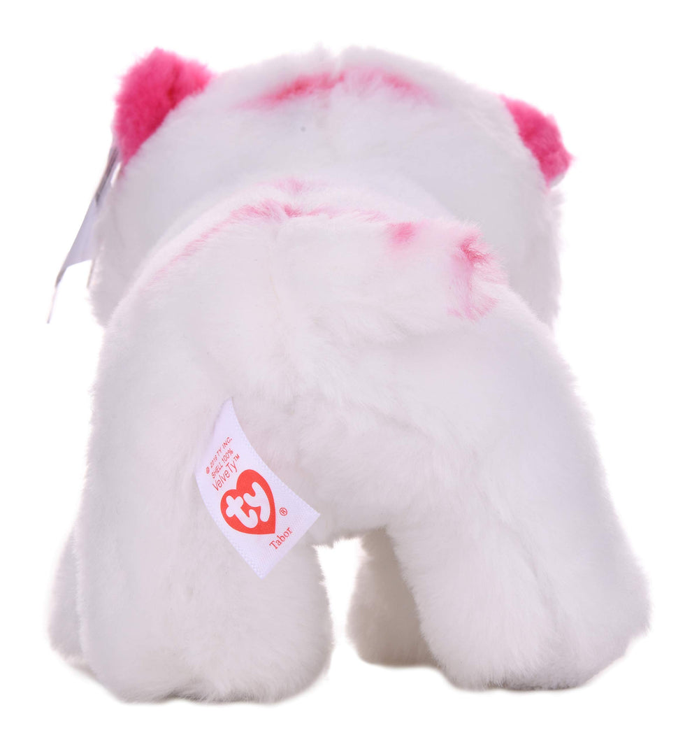 Ty Pink and White Tiger Regular soft colors suit nursery decor and cuddly storytelling.
