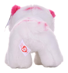 Ty Pink and White Tiger Regular soft colors suit nursery decor and cuddly storytelling.
