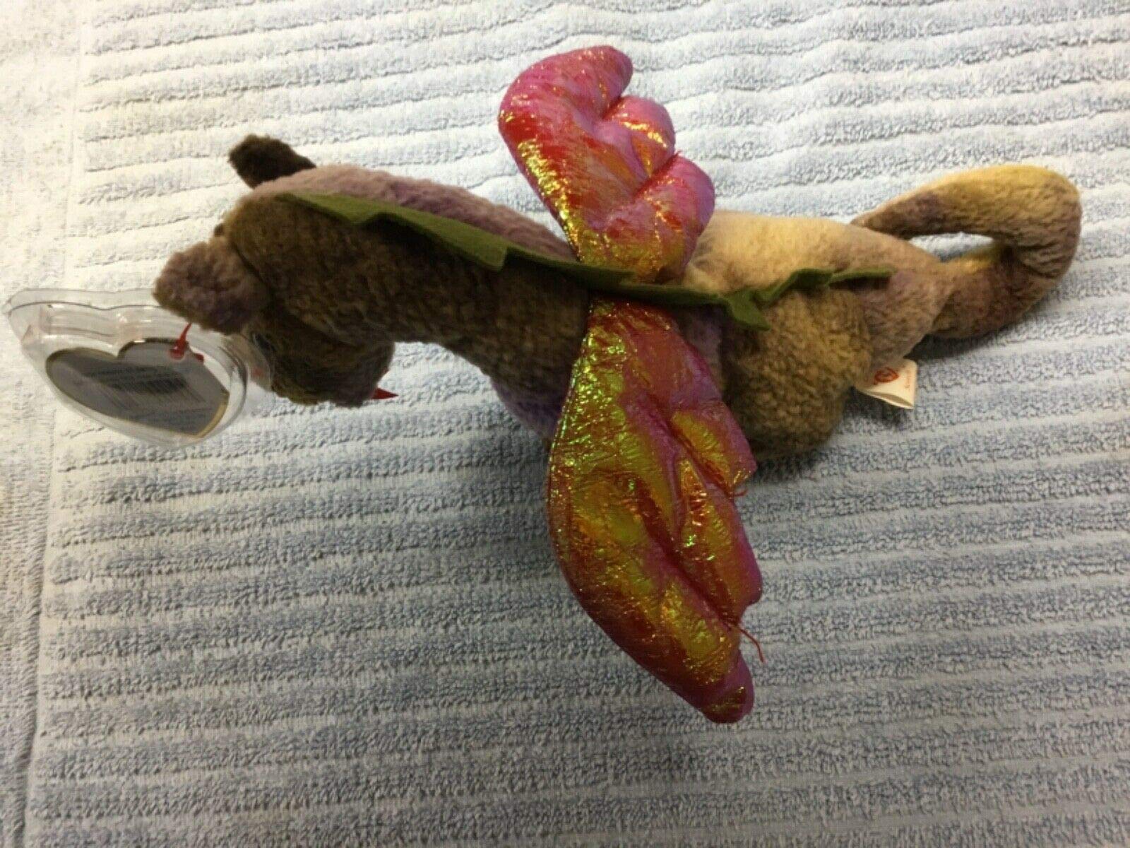 Ty Scorch the Dragon Beanie Baby care wash, surface wash only to protect fabric and colors