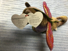 Ty Scorch the Dragon Beanie Baby coat pattern, smoky tie-dye fur with shelf presence