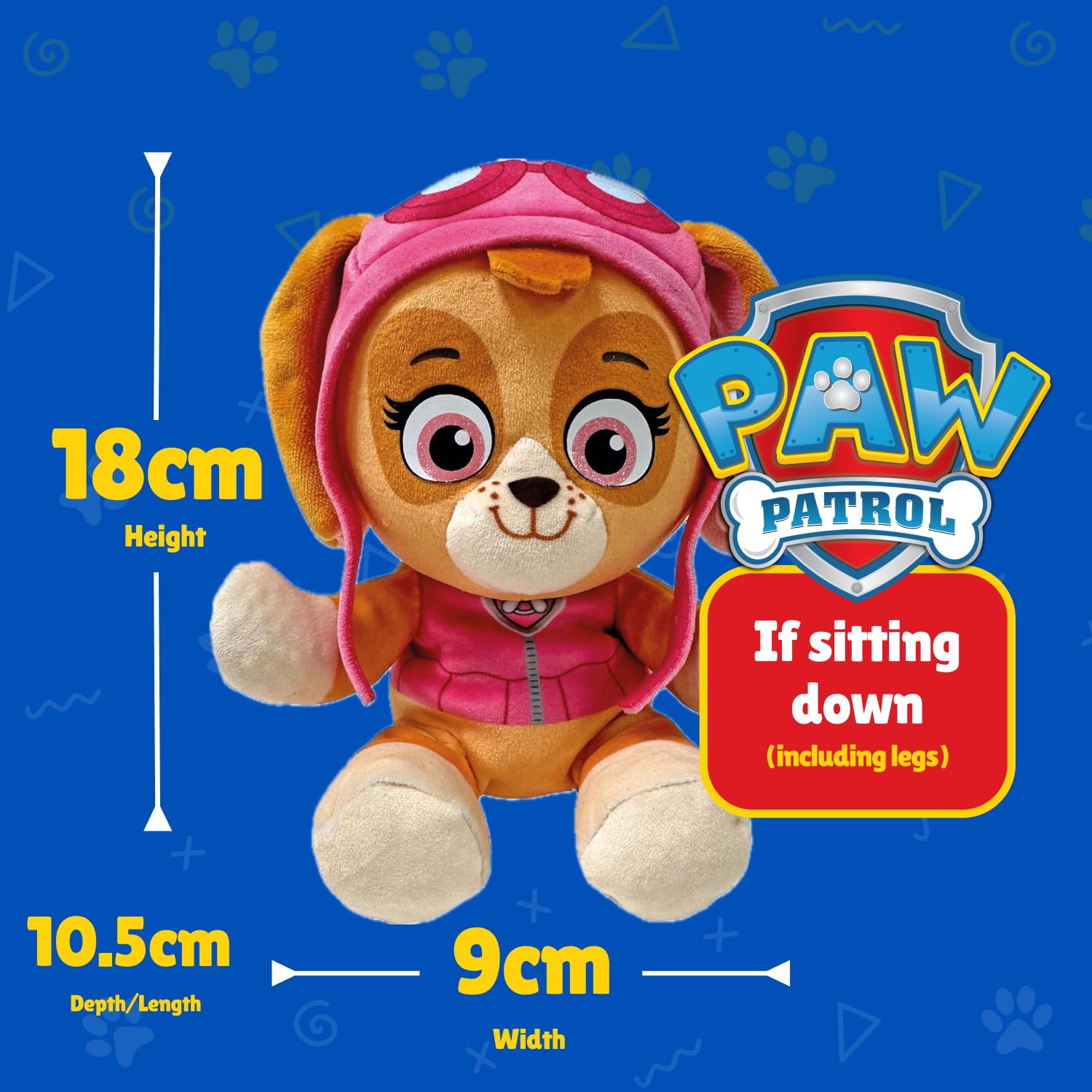 Ty Skye Paw Patrol features a heart-shaped name tag for authenticity.