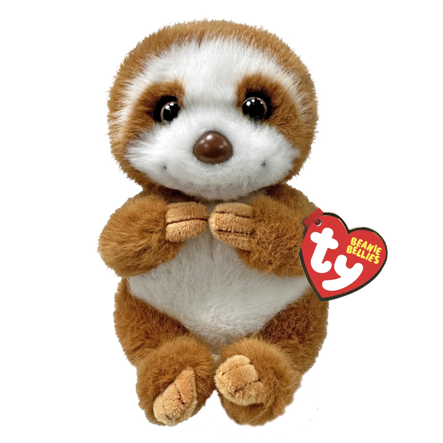 Ty Stella Brown Sloth Beanie Bellies pose: soft cuddle companion for kids