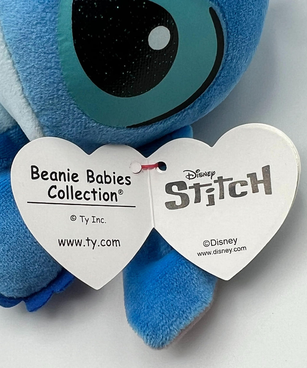 TY Stitch details like eyes and ears highlighted for authentic display charm.