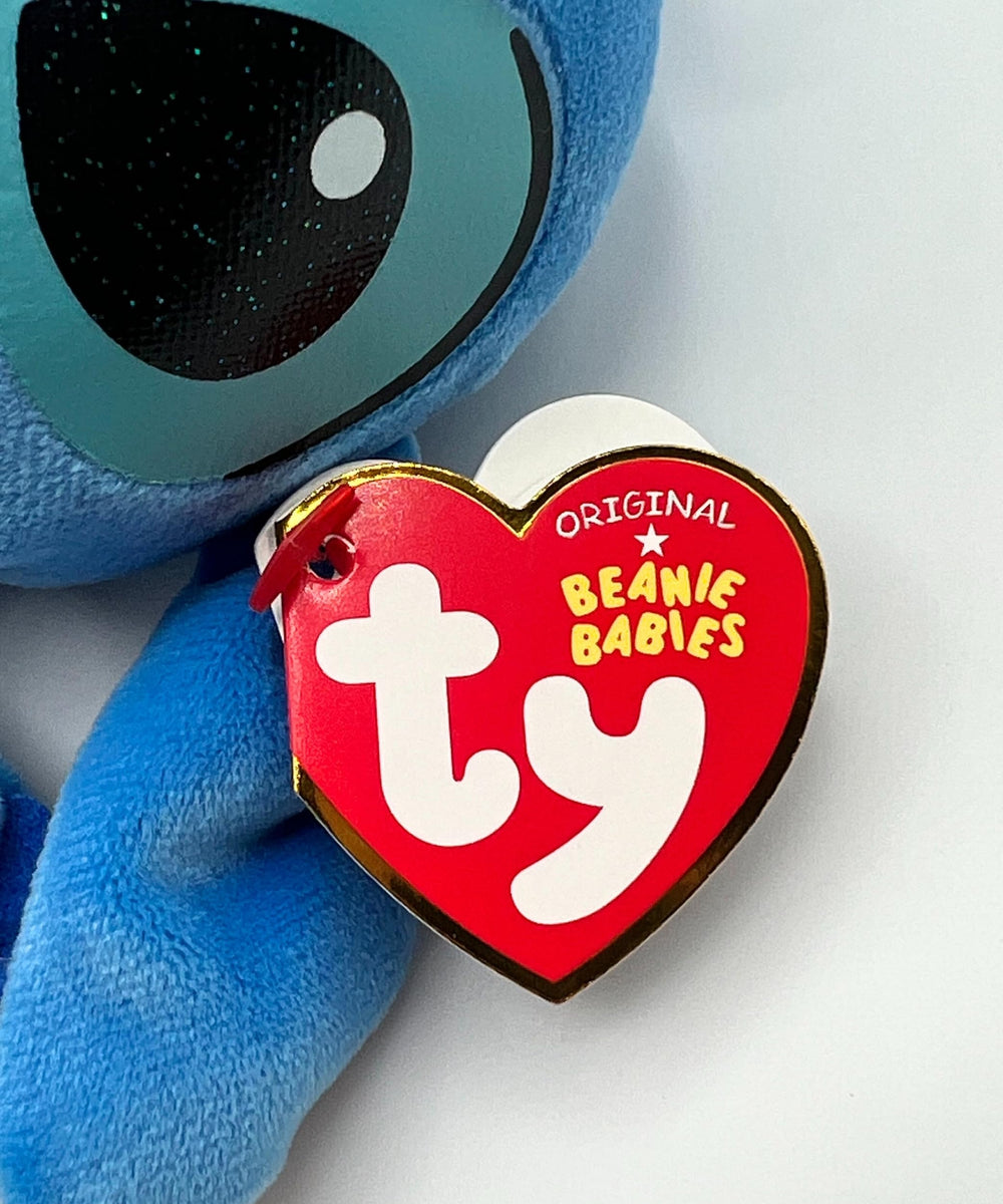 TY Stitch plush with soft squishy texture ideal for hugging.