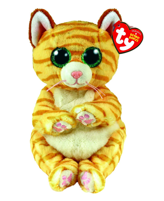 Ty Beanie Baby Mango stripey cat plush for cuddling and imaginative play.