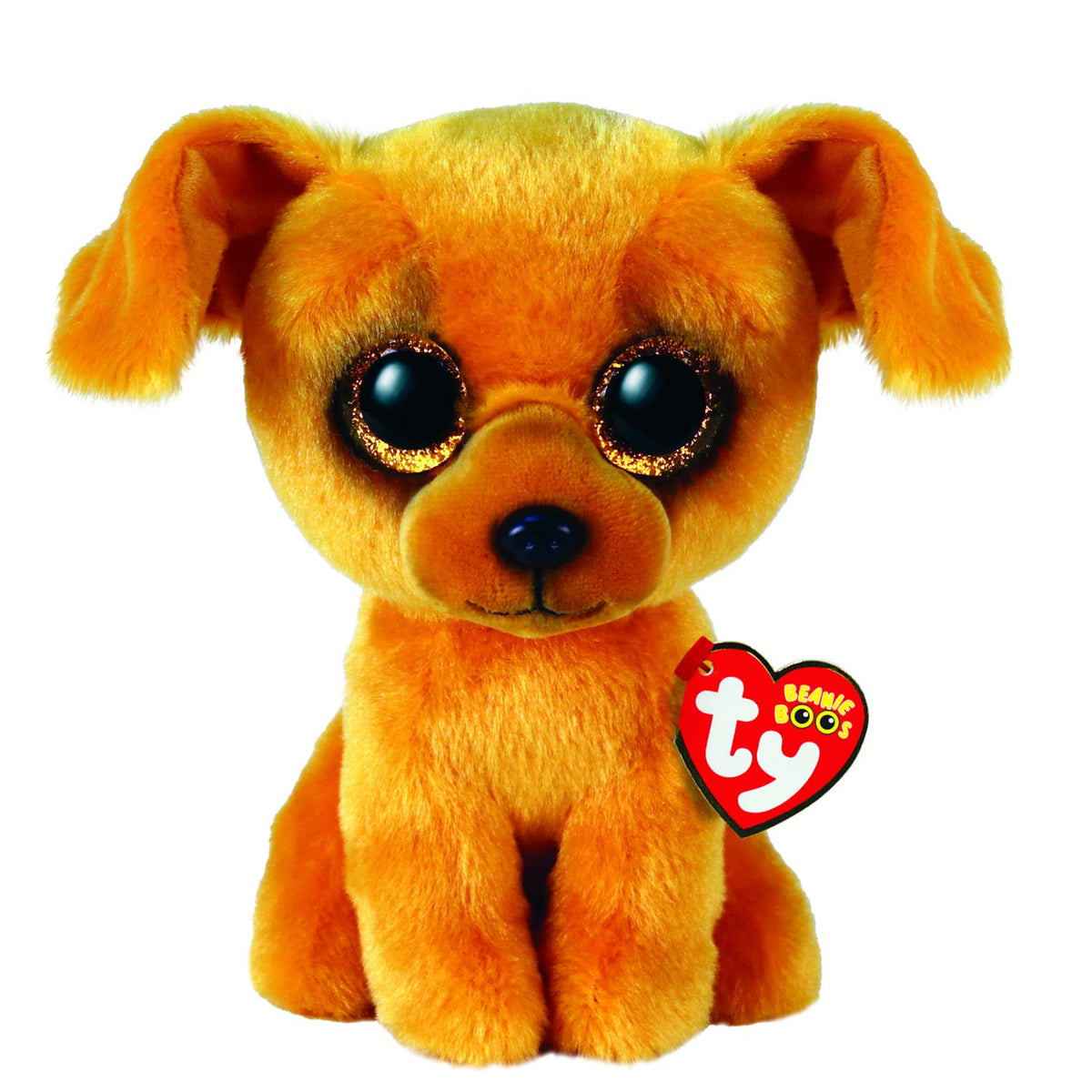 Ty Zuzu Beanie Boo light brown dog—soft plush companion ideal for cuddles.