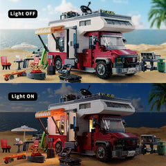 TYCOLE City Camper Van parasol scene with dessert for daytime fun.