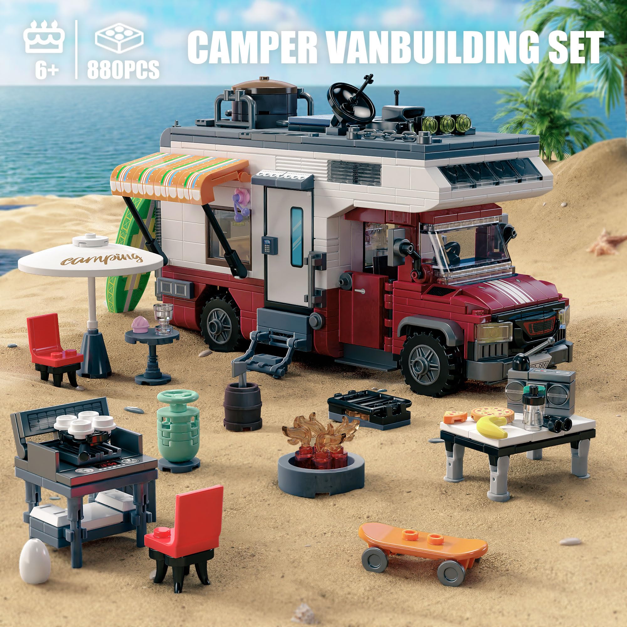 TYCOLE City Camper Van with roof open interior for furniture arrangement.