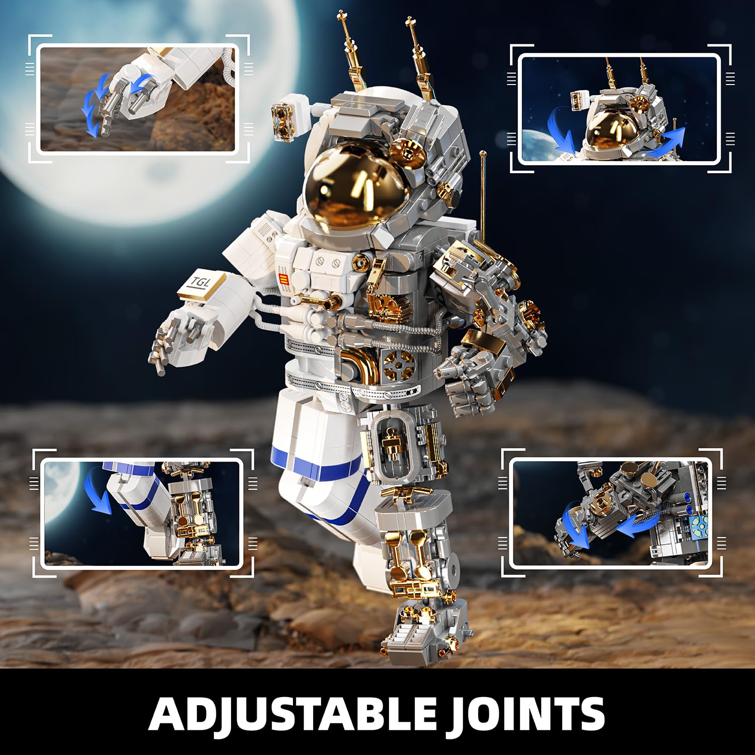 TYCOLE Space Astronaut poseable joints support dynamic space scenes