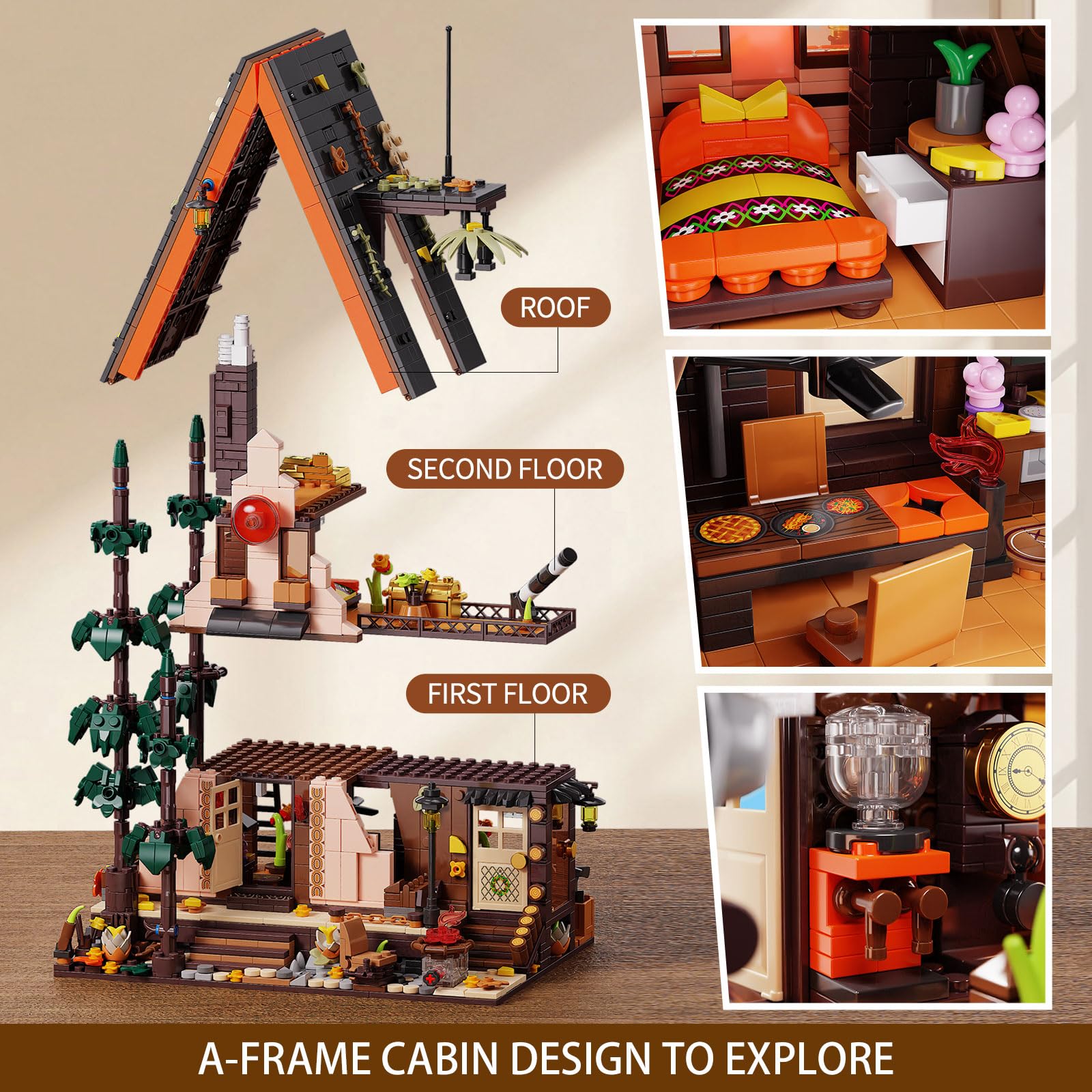 TYCOLE TGL mini coffee maker detail adds realistic café vibes during pretend-treehouse mornings.