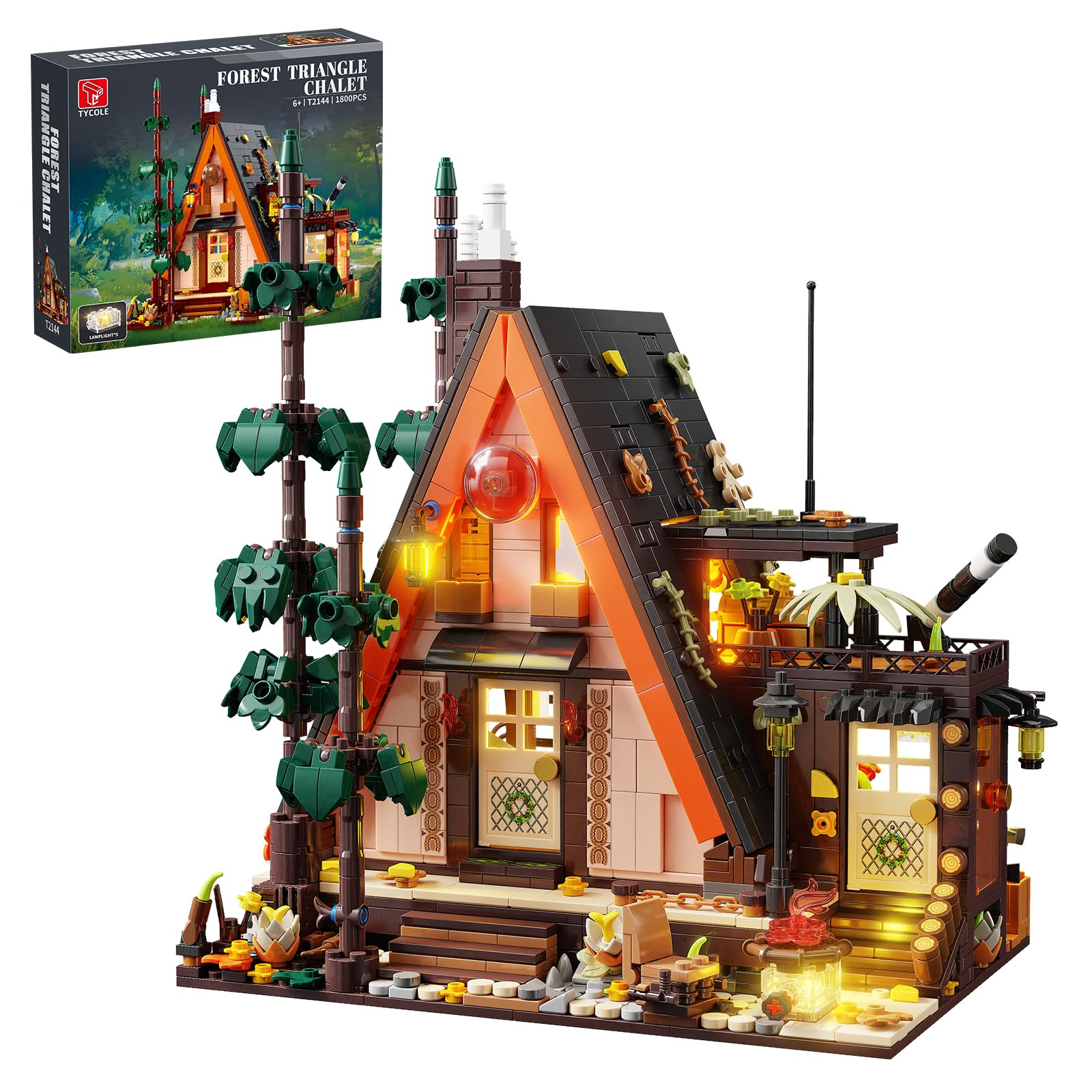 TYCOLE TGL wood cabin two-story layout inviting imaginative building sessions.
