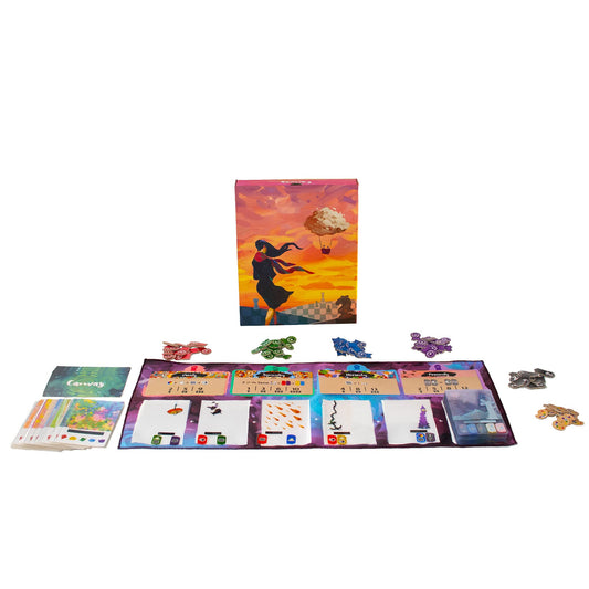 Tycoon Games Canvas layering in progress showing three cards forming a painting.