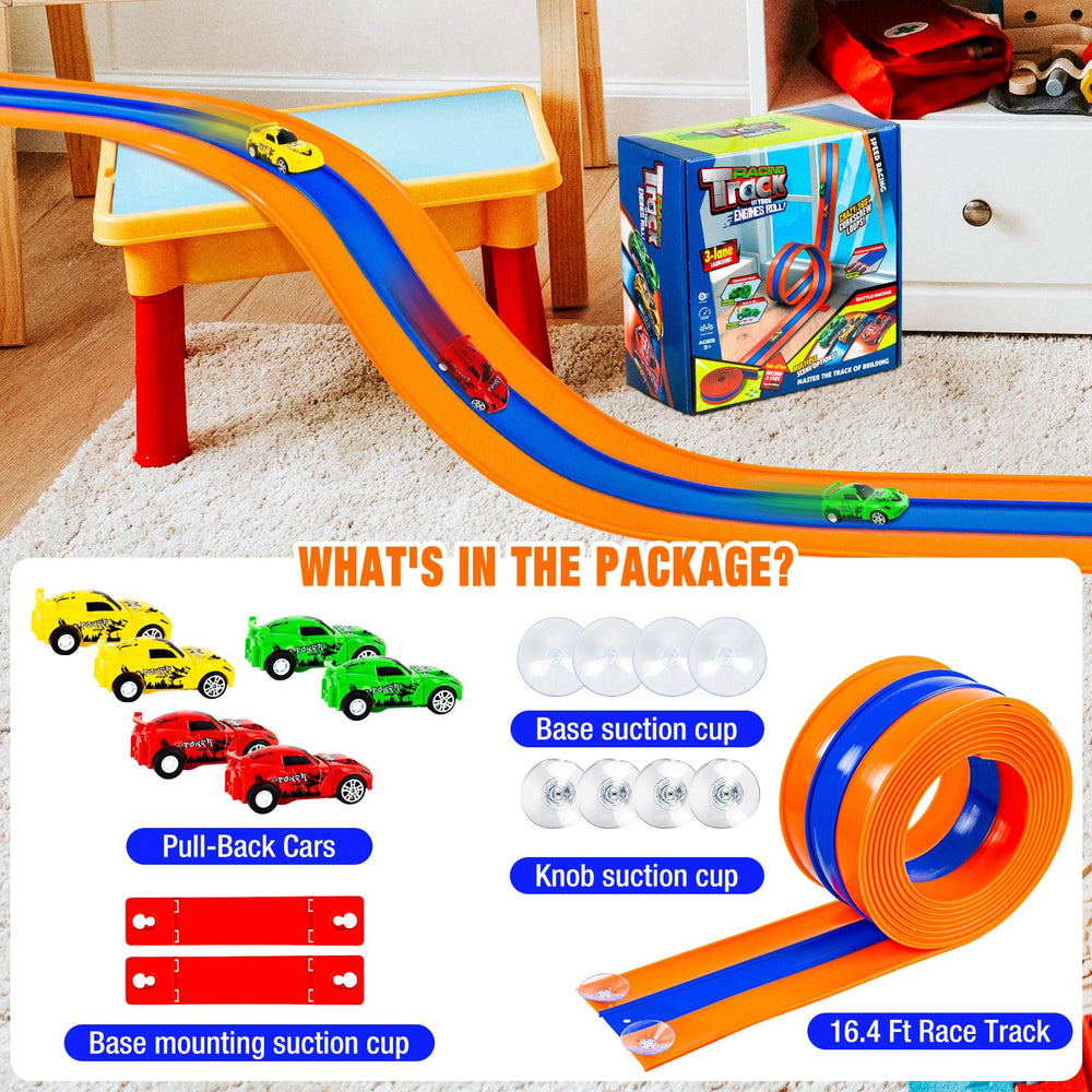 Tyholoo pull-back cars six-pack showcasing exciting speed and stunt potential for kids.