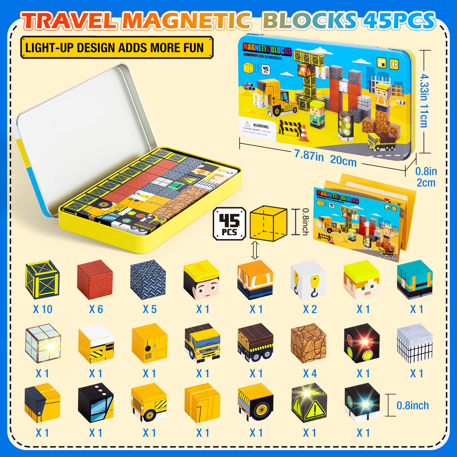 Tyholoo STEM-friendly blocks building animals and castles to spark creativity.