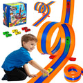 Tyholoo three-lane track assembly for engaging play and quick setup on any surface.