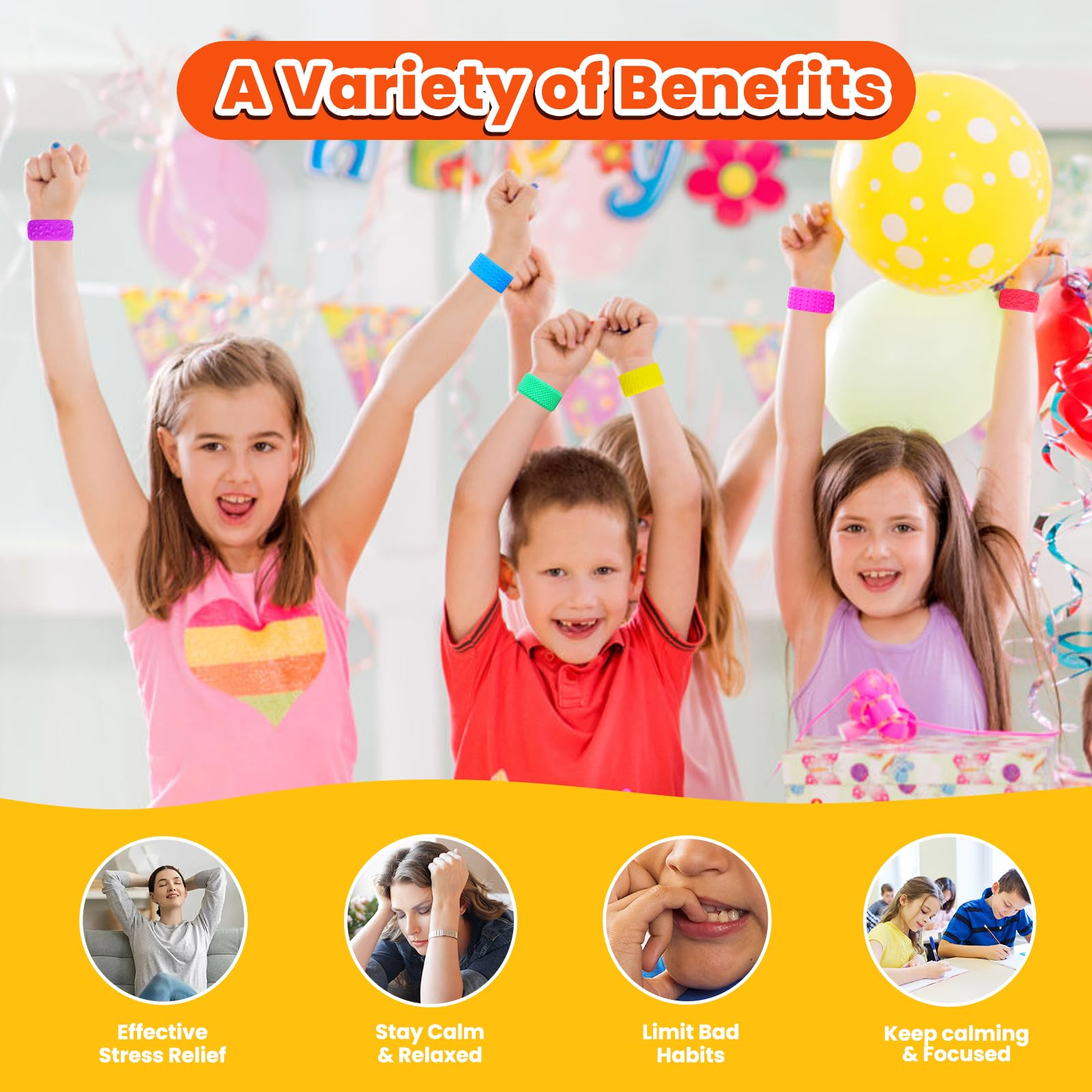 TYITALK slap bracelets firm bumps offer robust tactile feedback to support concentration.