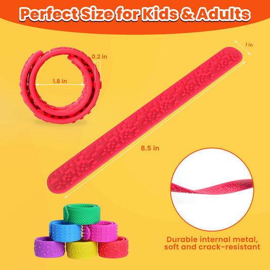 TYITALK slap bracelets soft ridges provide gentle sensory input for calm, on-the-go use.