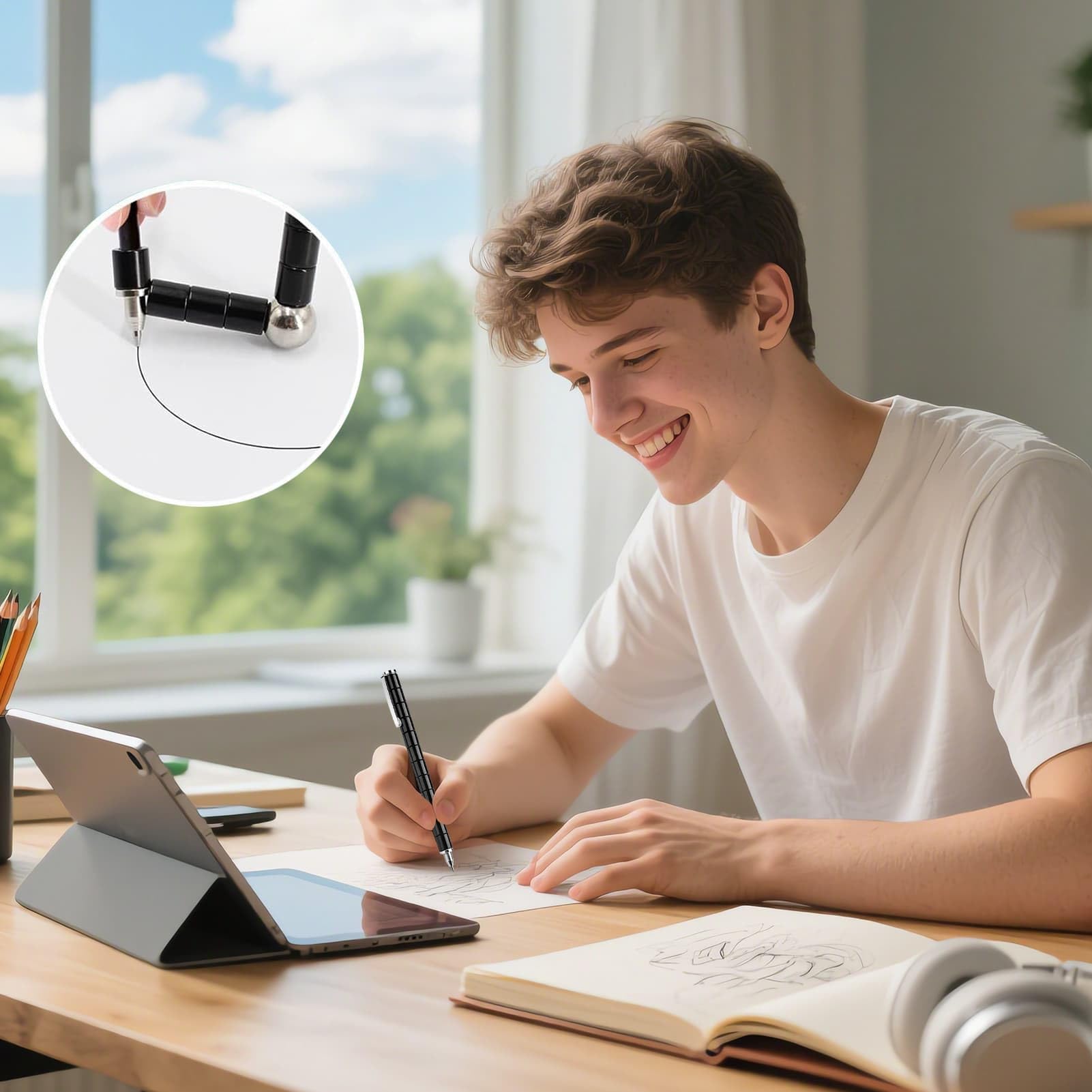 TYJHAFN Magnetic Fidget Pen robot form sparks creative breaks