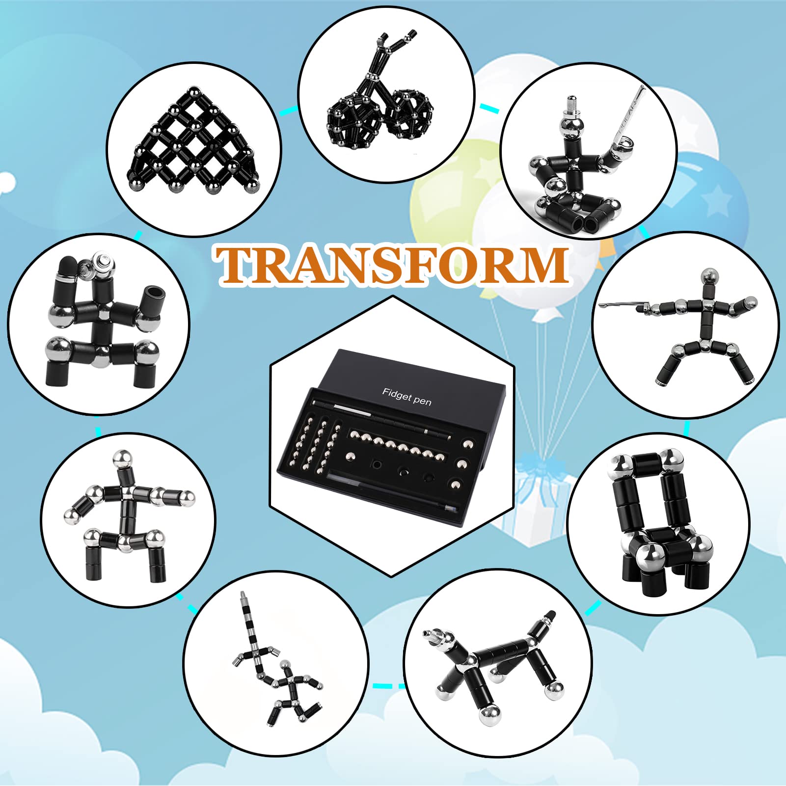 TYJHAFN Magnetic Fidget Pen steel balls gift box ideal gifting
