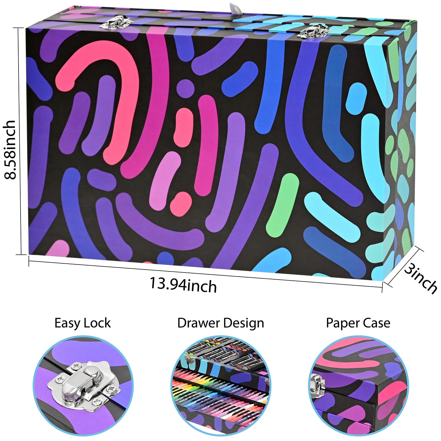 Tyko Arts 24-color pencils for smooth shading and vibrant drawings.