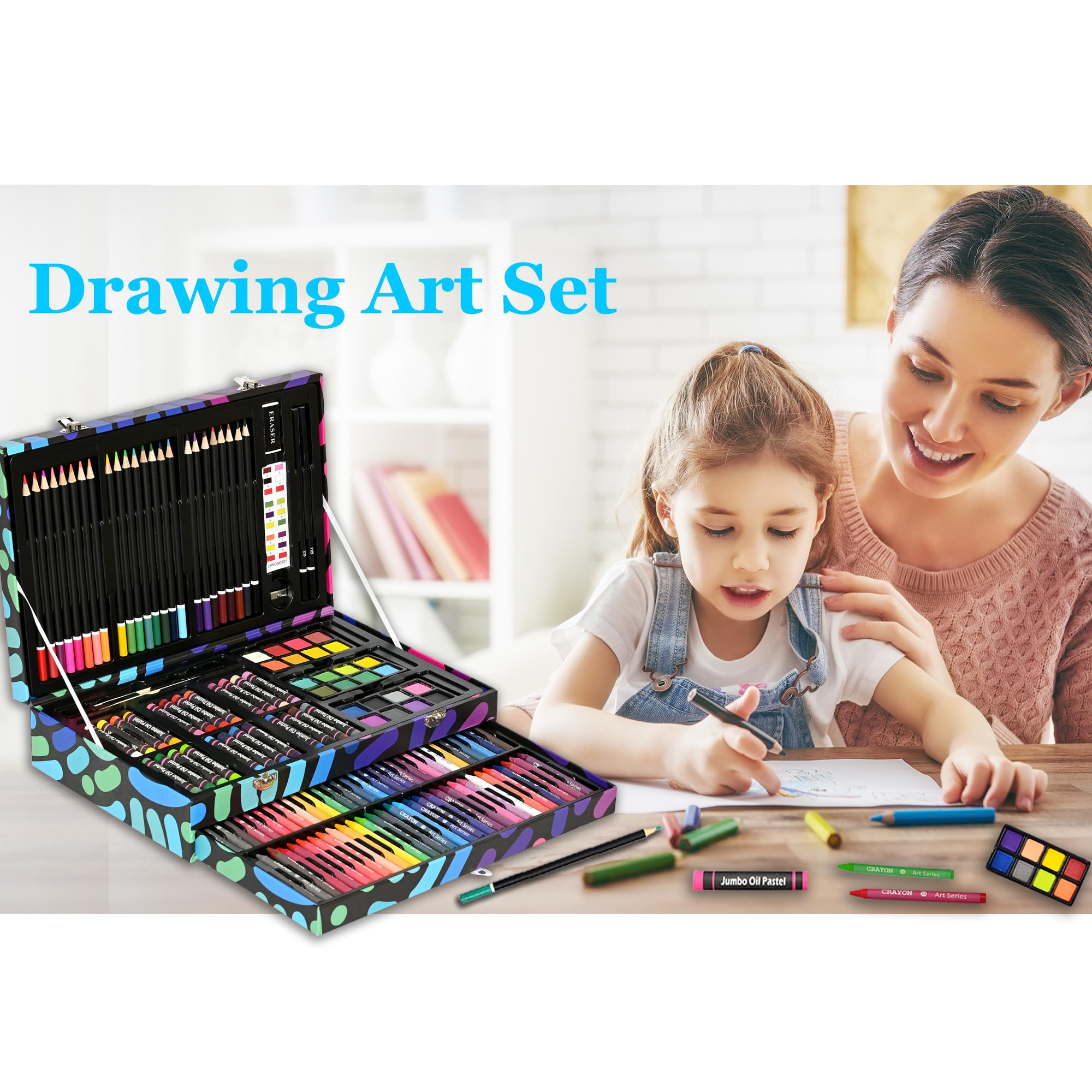 Tyko Arts drawing pad included for quick sketches on the go.