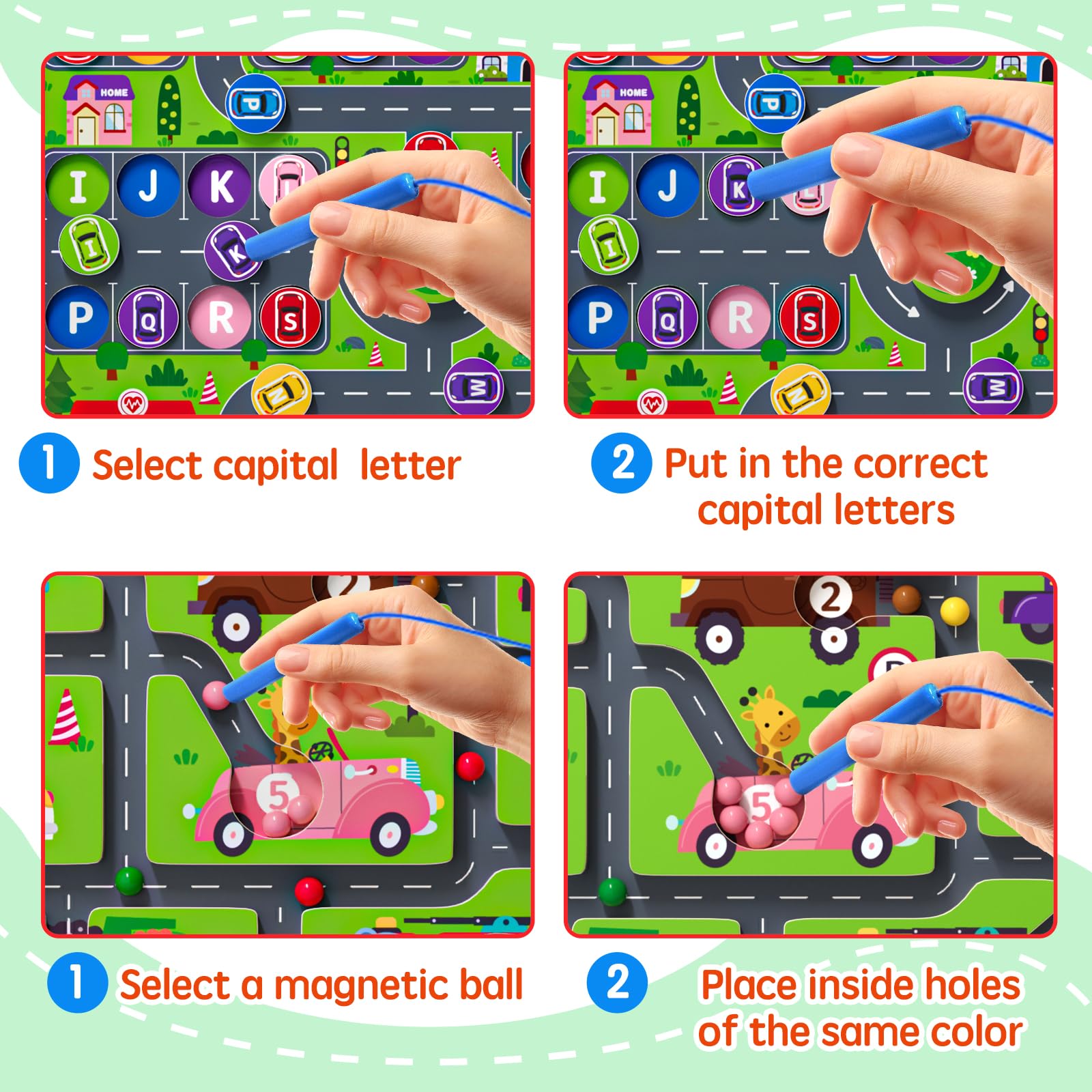 Tymokcall Magnetic Maze counting-sorting promotes number sense with magnetic balls.
