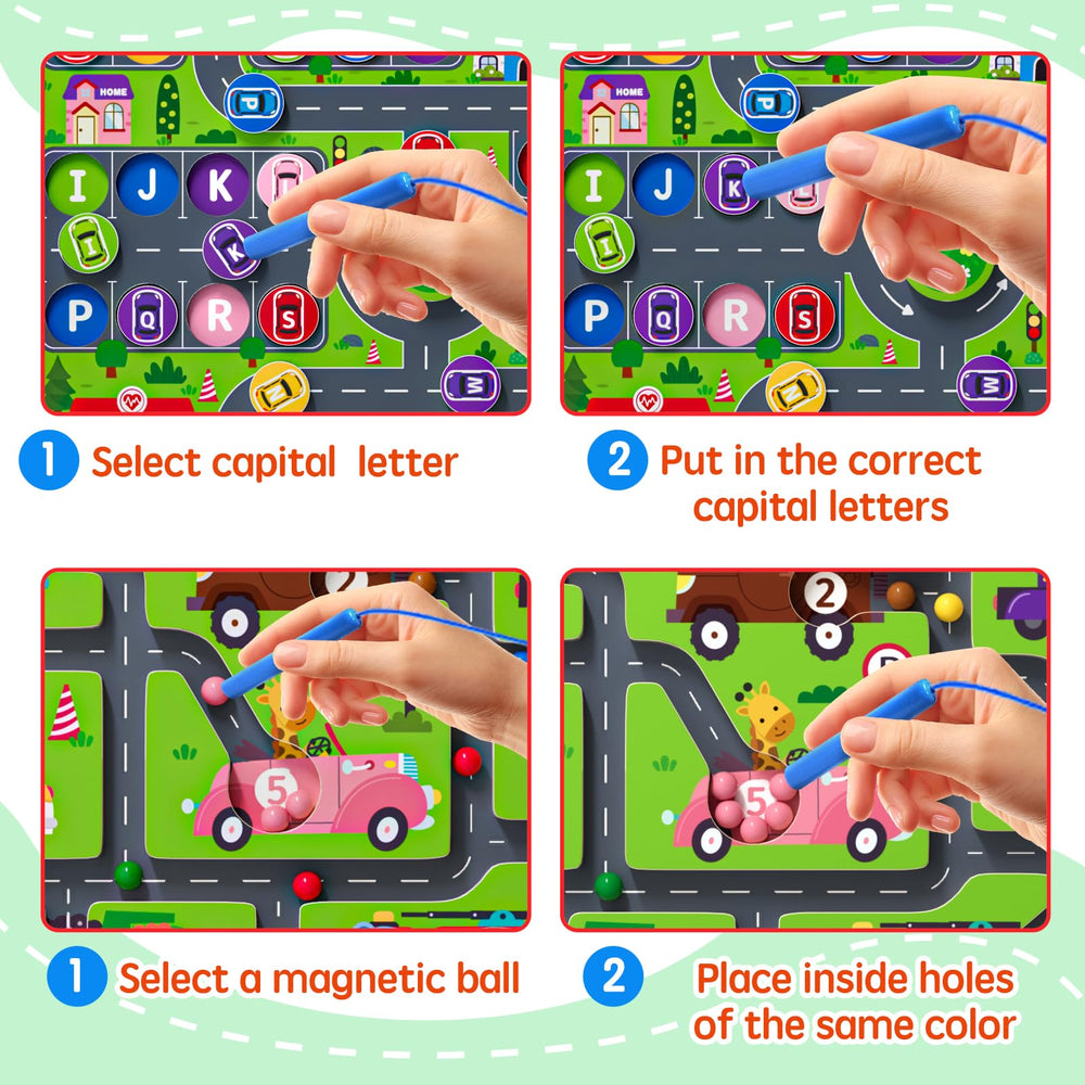 Tymokcall Magnetic Maze counting-sorting promotes number sense with magnetic balls.