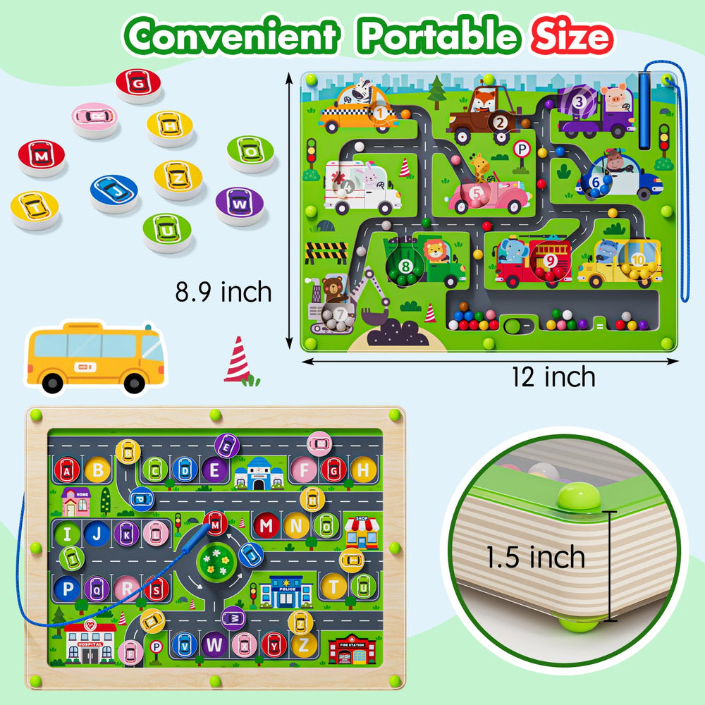 Tymokcall Magnetic Maze edge-safety-smooth edges prevent accidental scrapes.