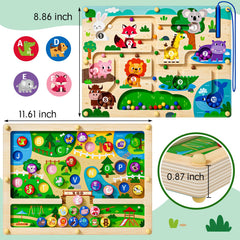 Tymokcall Magnetic Maze smooth wood edges ensure safe play.