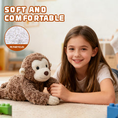 Eco-friendly TYOMXA monkey plush safe for kids' gentle hands.