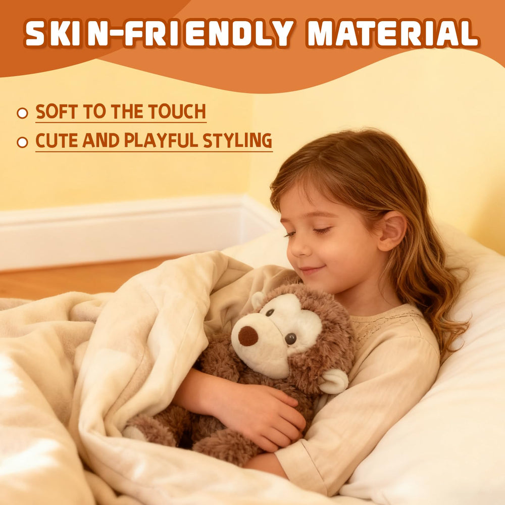 TYOMXA sensory monkey plush with 7 oz weight for calm hugs.