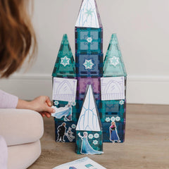 Tytan Disney Frozen magnetic tiles feature strong magnets for stable, tall structures.